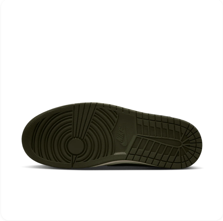Air Jordan 1 Retro Low OG 'Medium Olive' – White/Olive/Black Low-Top Sneakers