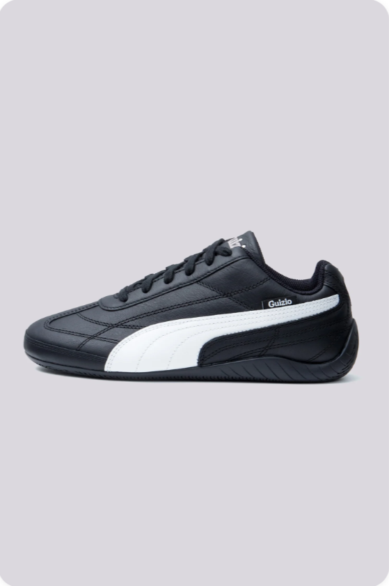 Puma Speedcat x Guizio 'Black/White' – Black Leather Motorsport Low-Top Sneakers