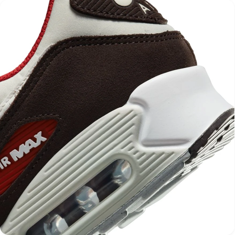 Nike Air Max 90 'Beef & Broccoli' – Sail/Baroque Brown/University Red Special Edition Sneakers