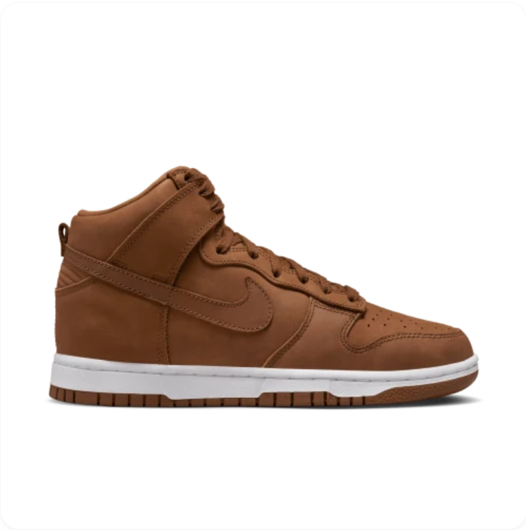 Nike Dunk High 'Pecan' – Tonal Brown Nubuck High-Top Sneakers