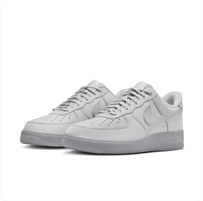 Nike Air Force 1 '07 'White/Wolf Grey' – White & Grey Icy Sole Low-Top Sneakers