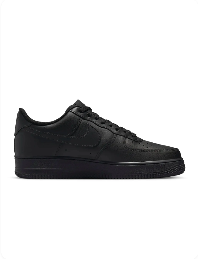 Nike Air Force 1 '07 'Triple Black' – All-Black Low-Top Sneakers