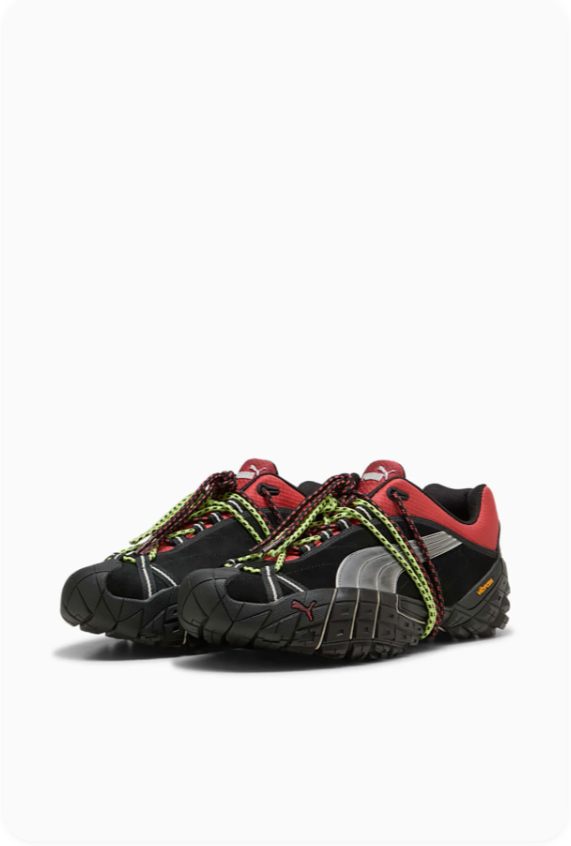 Puma Velophasis x Vibram 'Black/Dark Red' – Trail-Inspired Chunky Sneakers