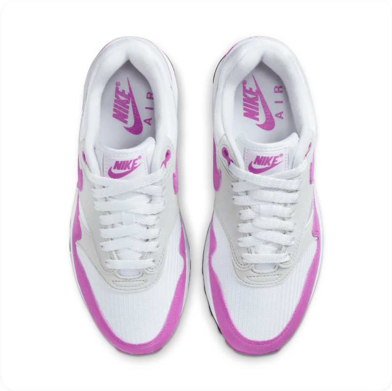 Nike Air Max 1 'Fuchsia Dream' – White/Grey/Fuchsia Low-Top Sneakers