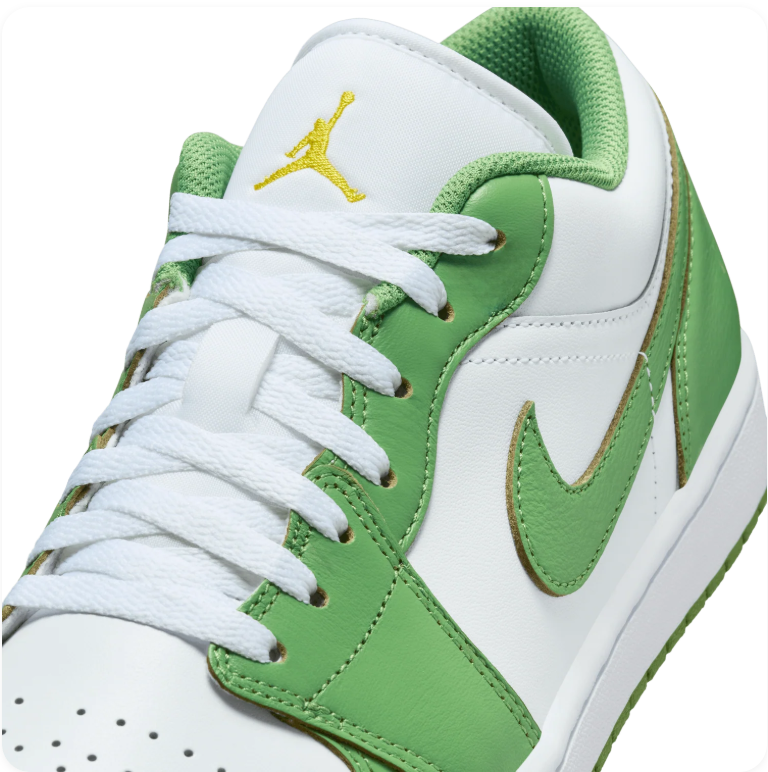 Air Jordan 1 Low 'Chlorophyll' – White/Green Low-Top Sneakers