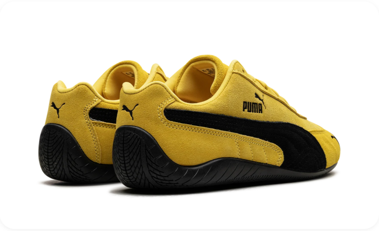 Puma Speedcat OG 'Pelé Yellow/Black' – Vibrant Yellow Suede & Black Low-Top Sneakers