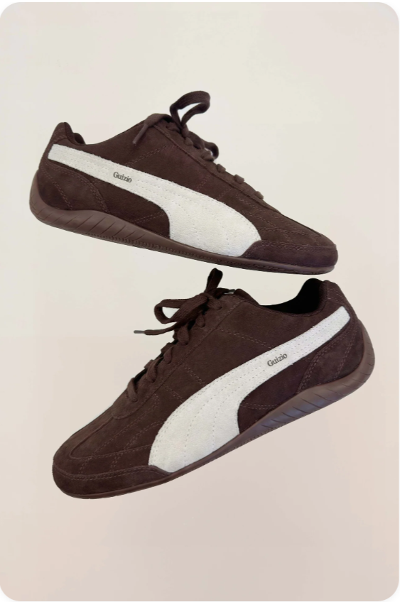 Puma Speedcat x Guizio 'Dark Chocolate/White' – Dark Brown Suede White Formstrip Low-Top Sneakers