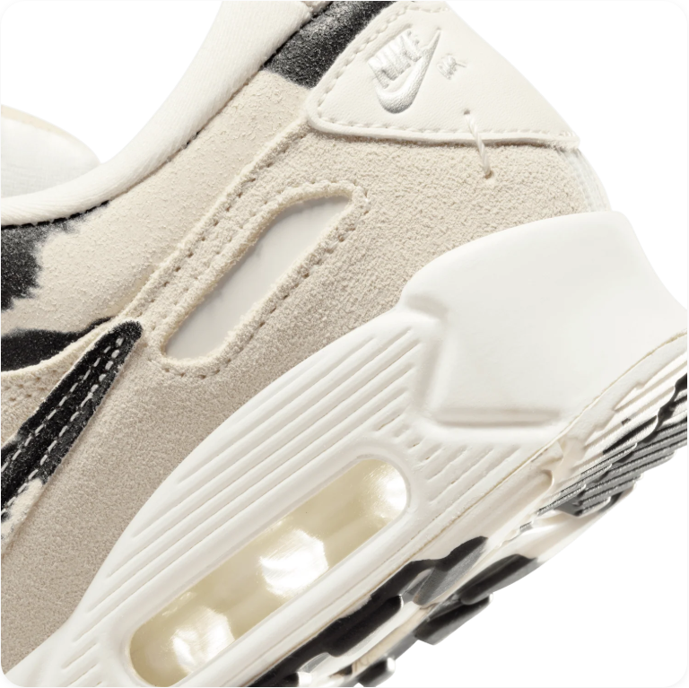 Nike Air Max 90 Futura 'Cow Print' – Sail/Black Patent Cow Print Low-Top Sneakers