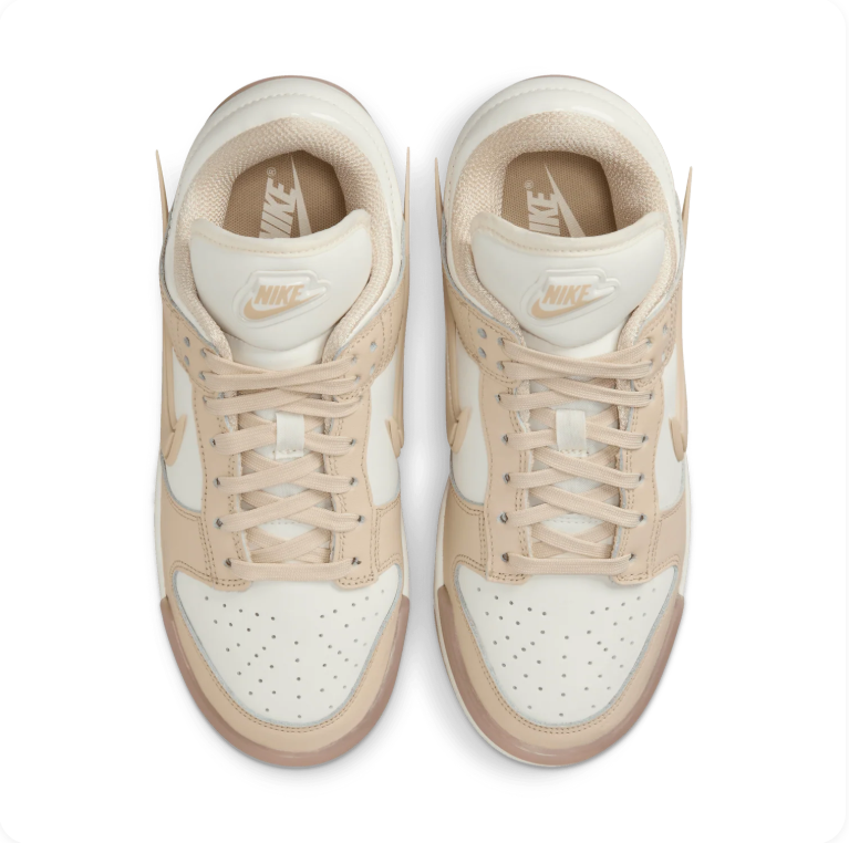 Nike Dunk Low Twist 'Sanddrift/Praline' – Beige/Gold Stacked Sole Low-Top Sneakers