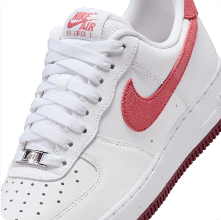 Nike Air Force 1 '07 'White/Cedar' – White & Cedar Red Low-Top Sneakers
