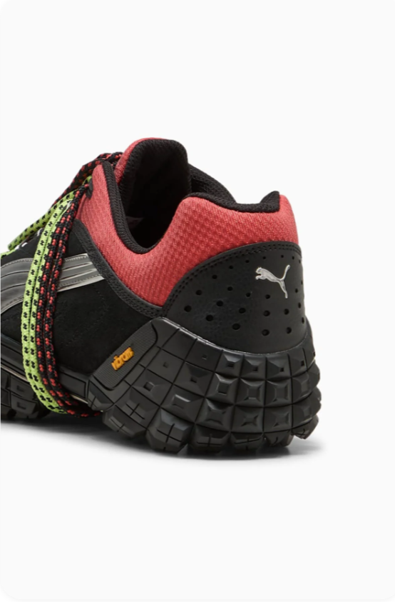 Puma Velophasis x Vibram 'Black/Dark Red' – Trail-Inspired Chunky Sneakers