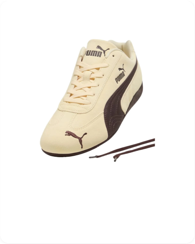 Puma Speedcat OG 'Warm White/Dark Chocolate' – Cream & Brown Motorsport Low-Top Sneakers