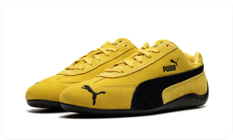 Puma Speedcat OG 'Pelé Yellow/Black' – Vibrant Yellow Suede & Black Low-Top Sneakers