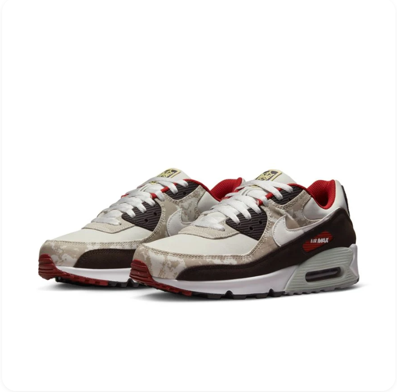 Nike Air Max 90 'Beef & Broccoli' – Sail/Baroque Brown/University Red Special Edition Sneakers