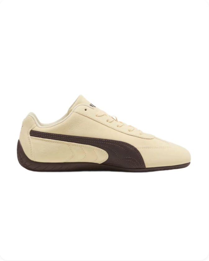 Puma Speedcat OG 'Warm White/Dark Chocolate' – Cream & Brown Motorsport Low-Top Sneakers
