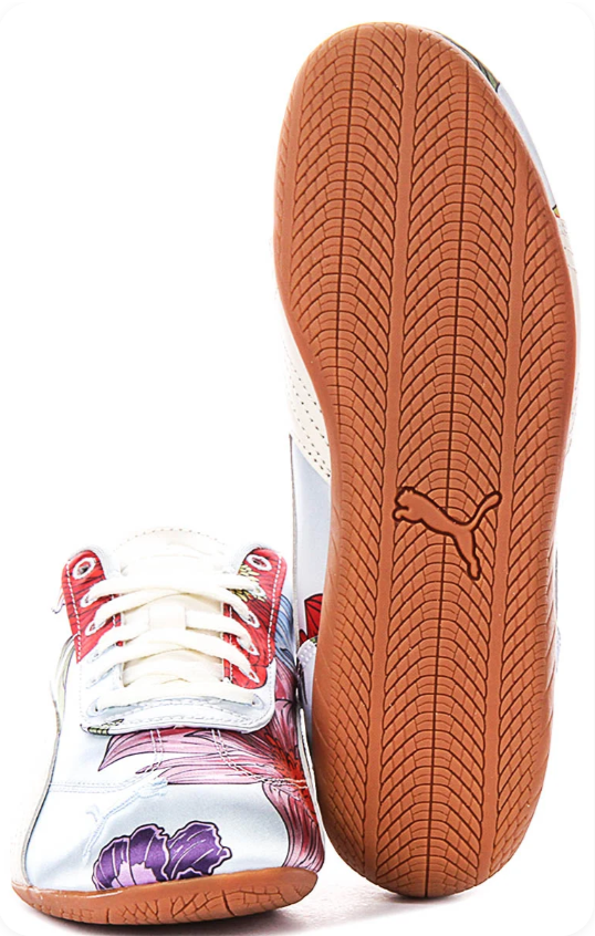Puma Speedcat OG 'Botanical/Ice Blue' – Floral Print Satin Gum Sole Low-Top Sneakers