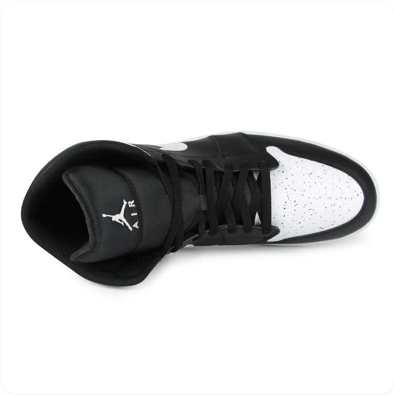 Air Jordan 1 Mid 'Black/White Speckle'