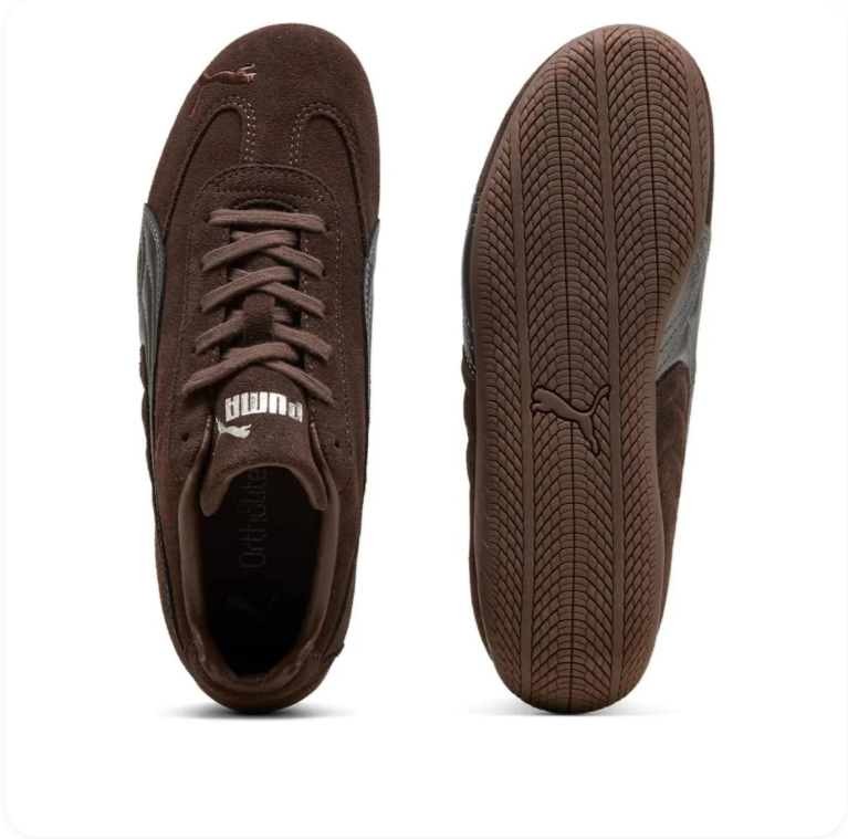 Puma Speedcat OG 'Dark Chocolate/Silver' – Dark Brown Suede Silver Metallic Formstrip Low-Top Sneakers