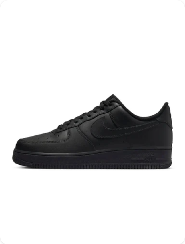 Nike Air Force 1 '07 Triple Black – Side profile view 2