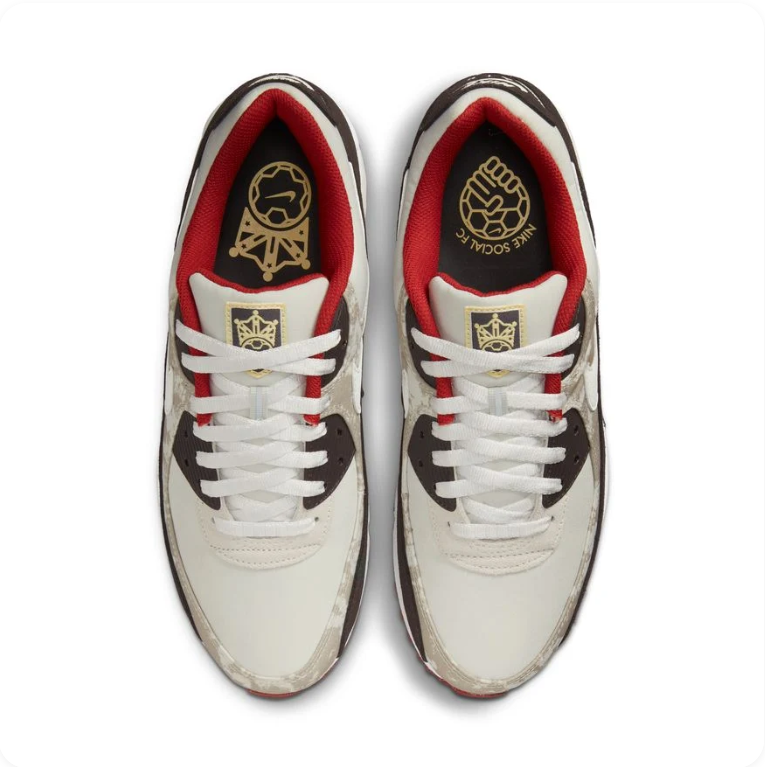 Nike Air Max 90 'Beef & Broccoli' – Sail/Baroque Brown/University Red Special Edition Sneakers