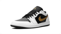 Air Jordan 1 Low 'White/Black/Metallic Gold' – White Black Gold Low-Top Basketball Sneakers