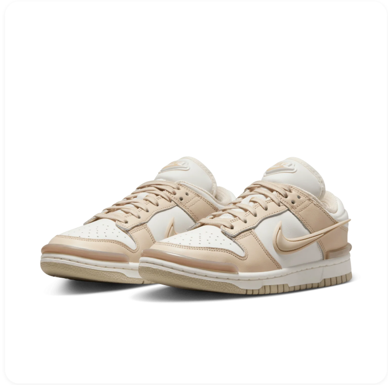 Nike Dunk Low Twist 'Sanddrift/Praline' – Beige/Gold Stacked Sole Low-Top Sneakers