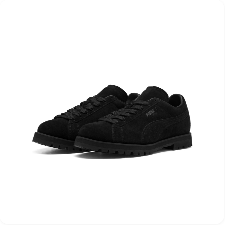 Puma Roma 'Triple Black/Lug Sole' – All-Black Suede Chunky Lug Sole Low-Top Sneakers