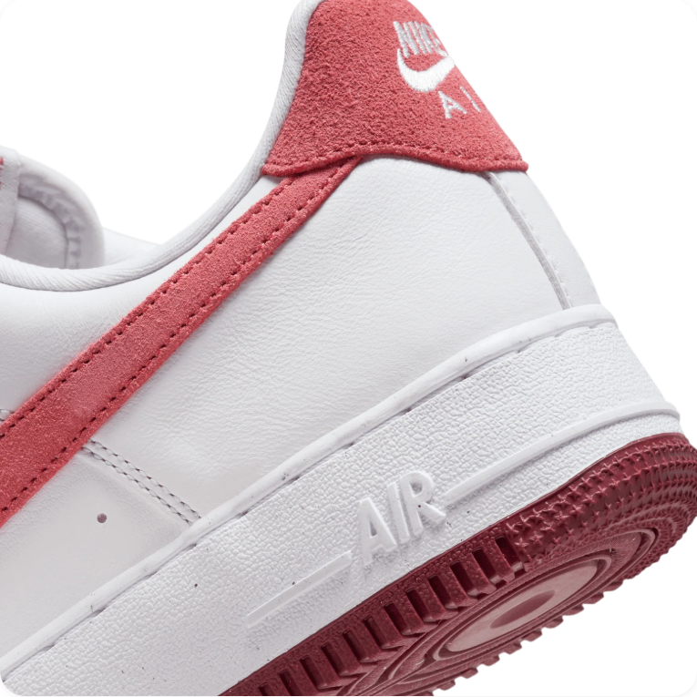 Nike Air Force 1 '07 'White/Cedar' – White & Cedar Red Low-Top Sneakers