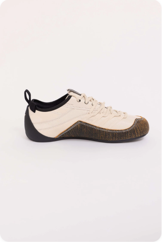 Puma Speedcat x Guizio 'Cream/Dark Olive' – Cream Leather & Olive Textured Toe Cap Low-Top Sneakers