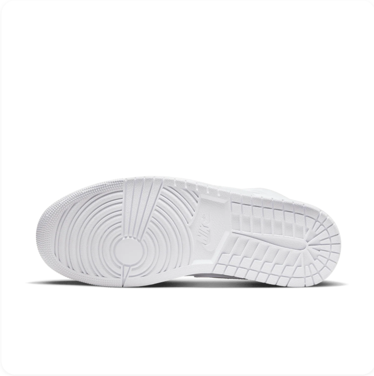 Air Jordan 1 Mid 'Triple White' – All-White Mid-Top Sneakers