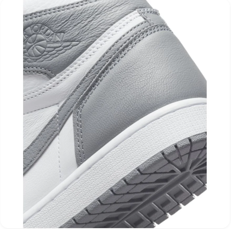 Air Jordan 1 Retro High OG 'White/Stealth Grey' – Classic Leather High-Top Basketball Sneakers