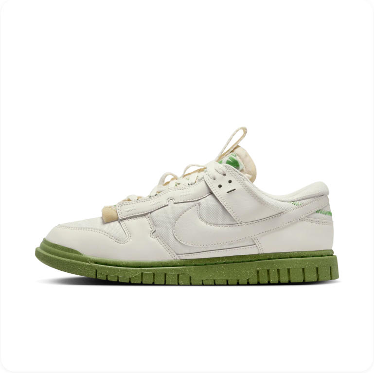 Nike Dunk Low 'Olive Aura' – Sail/Olive Green Deconstructed Low-Top Sneakers