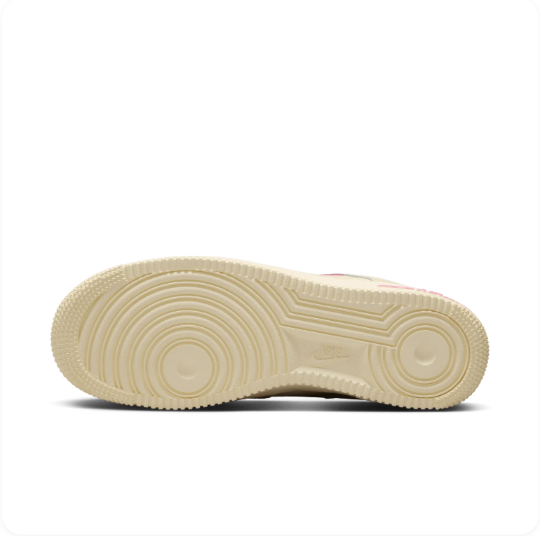 Nike Air Force 1 '07 'Sail/Laser Fuchsia' – Cream & Pink Jewel Swoosh Low-Top Sneakers