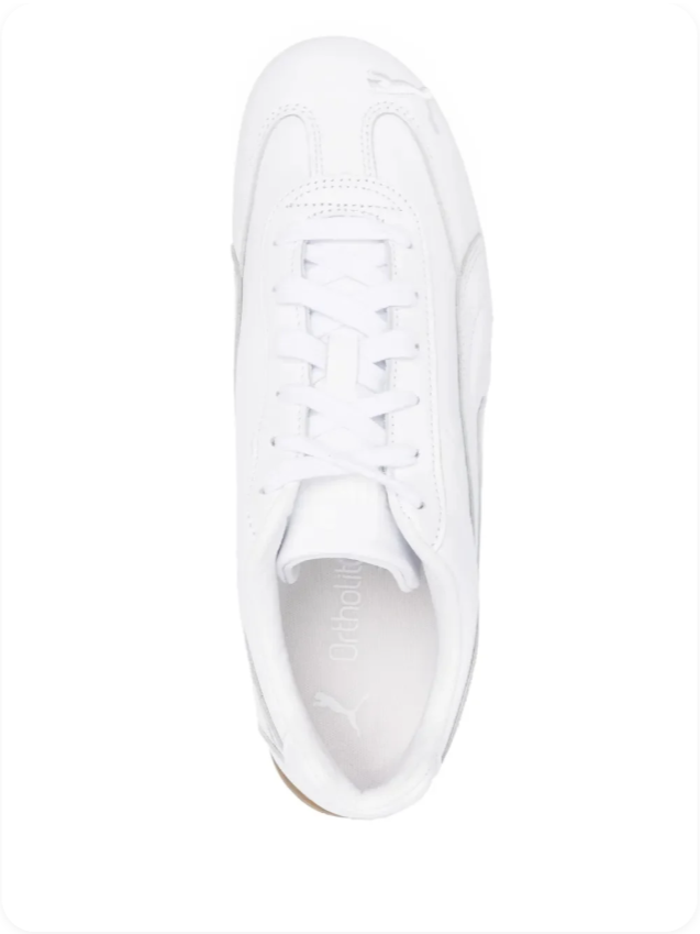 Puma Speedcat OG 'White/Gum' – All-White Leather Gum Sole Motorsport Low-Top Sneakers
