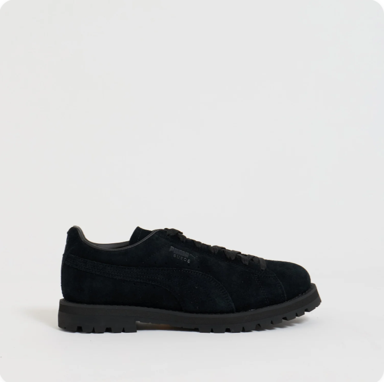 Puma Roma 'Triple Black/Lug Sole' – All-Black Suede Chunky Lug Sole Low-Top Sneakers