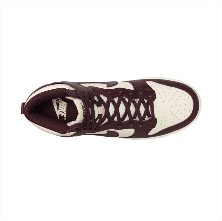 Nike Dunk High 'Sail/Velvet Brown' – Cream & Dark Brown High-Top Sneakers