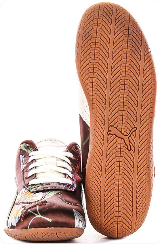 Puma Speedcat OG 'Botanical/Burgundy' – Floral Print Leather Gum Sole Low-Top Sneakers