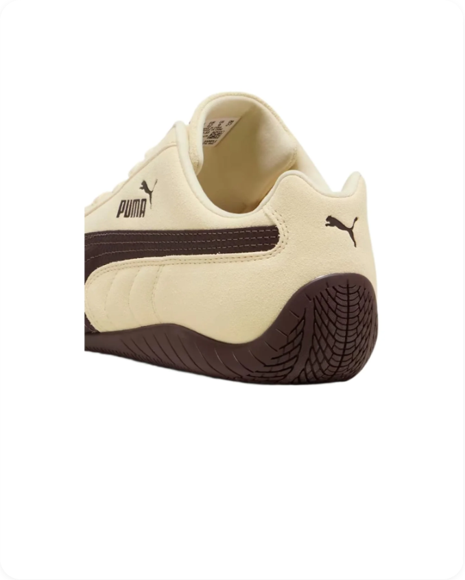 Puma Speedcat OG 'Warm White/Dark Chocolate' – Cream & Brown Motorsport Low-Top Sneakers
