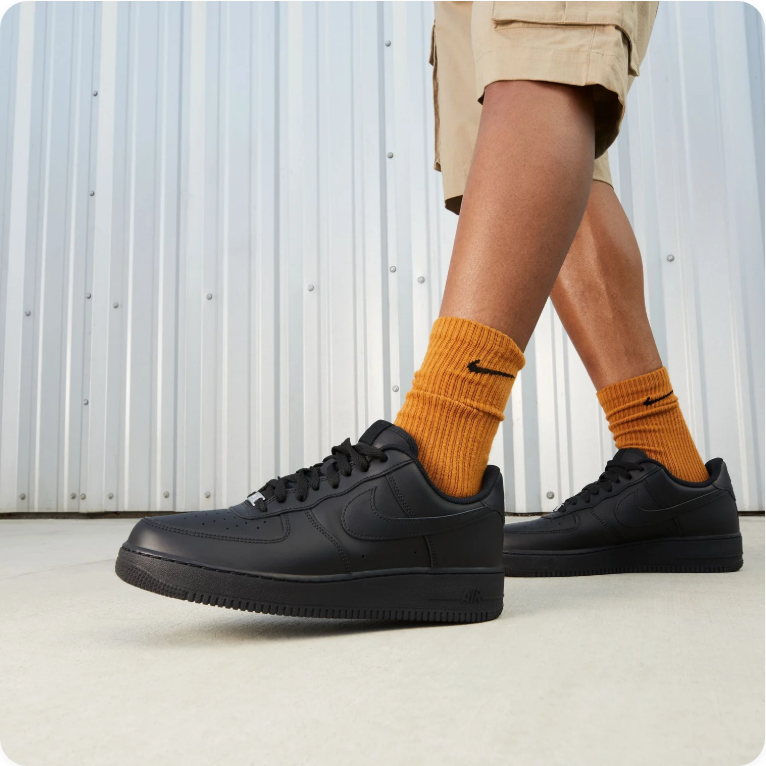 Nike Air Force 1 '07 'Triple Black' – All-Black Low-Top Sneakers