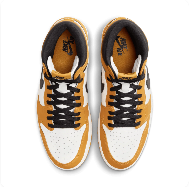 Air Jordan 1 Retro High OG 'Yellow Ochre' – Golden Yellow Black Sail High-Top Basketball Sneakers
