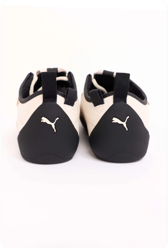 Puma Speedcat x Guizio 'Cream/Dark Olive' – Cream Leather & Olive Textured Toe Cap Low-Top Sneakers