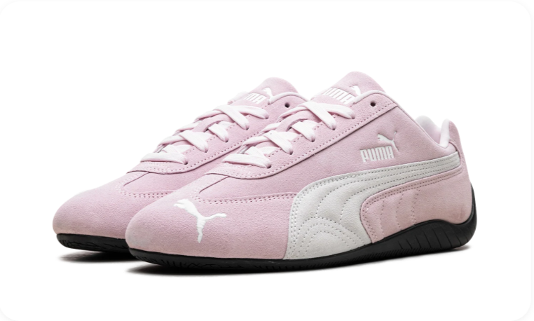 Puma Speedcat OG 'Pink Lavender/White' – Soft Pink Suede & White Patent Formstrip Low-Top Sneakers