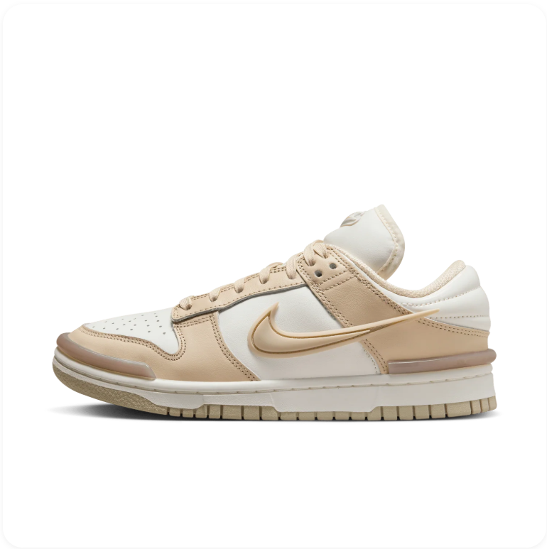 Nike Dunk Low Twist 'Sanddrift/Praline' – Beige/Gold Stacked Sole Low-Top Sneakers