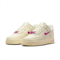 Nike Air Force 1 '07 'Sail/Laser Fuchsia' – Cream & Pink Jewel Swoosh Low-Top Sneakers