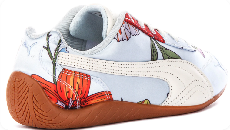 Puma Speedcat OG 'Botanical/Ice Blue' – Floral Print Satin Gum Sole Low-Top Sneakers