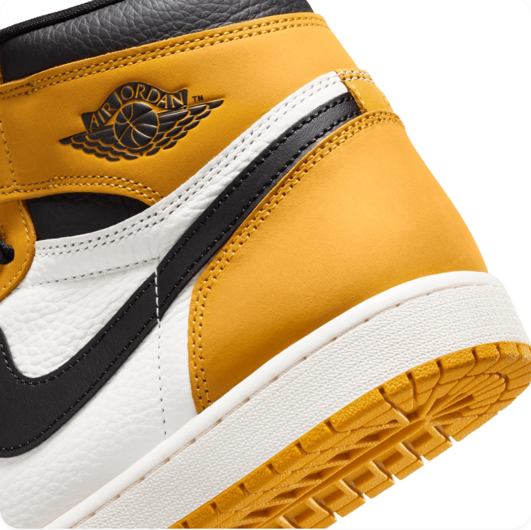 Air Jordan 1 Retro High OG 'Yellow Ochre' – Golden Yellow Black Sail High-Top Basketball Sneakers