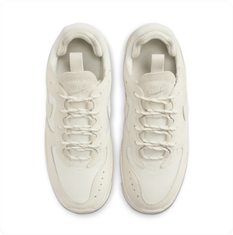 Nike Air Force 1 Wild 'Phantom/Light Orewood Brown' – Tonal Cream Deconstructed Low-Top Sneakers