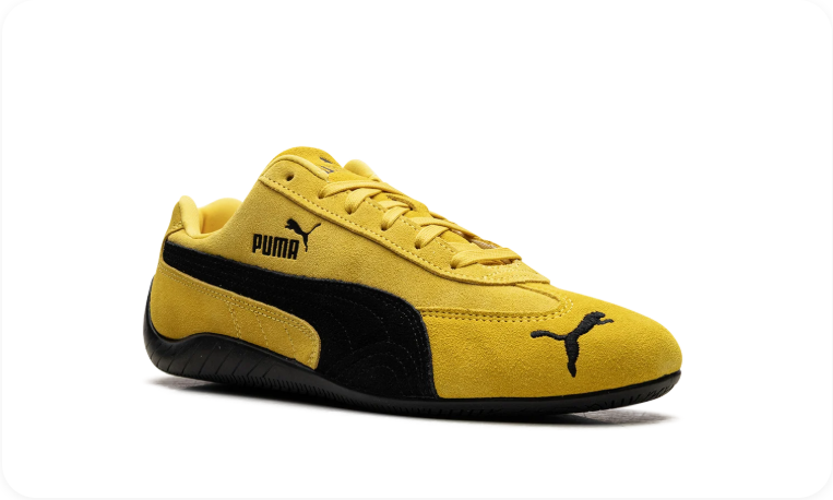 Puma Speedcat OG 'Pelé Yellow/Black' – Vibrant Yellow Suede & Black Low-Top Sneakers