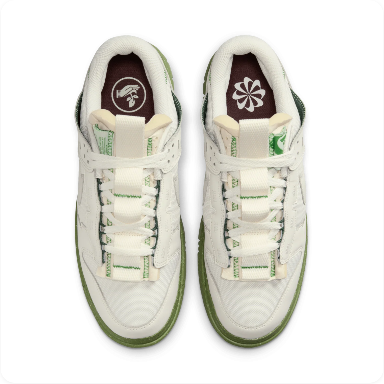 Nike Dunk Low 'Olive Aura' – Sail/Olive Green Deconstructed Low-Top Sneakers