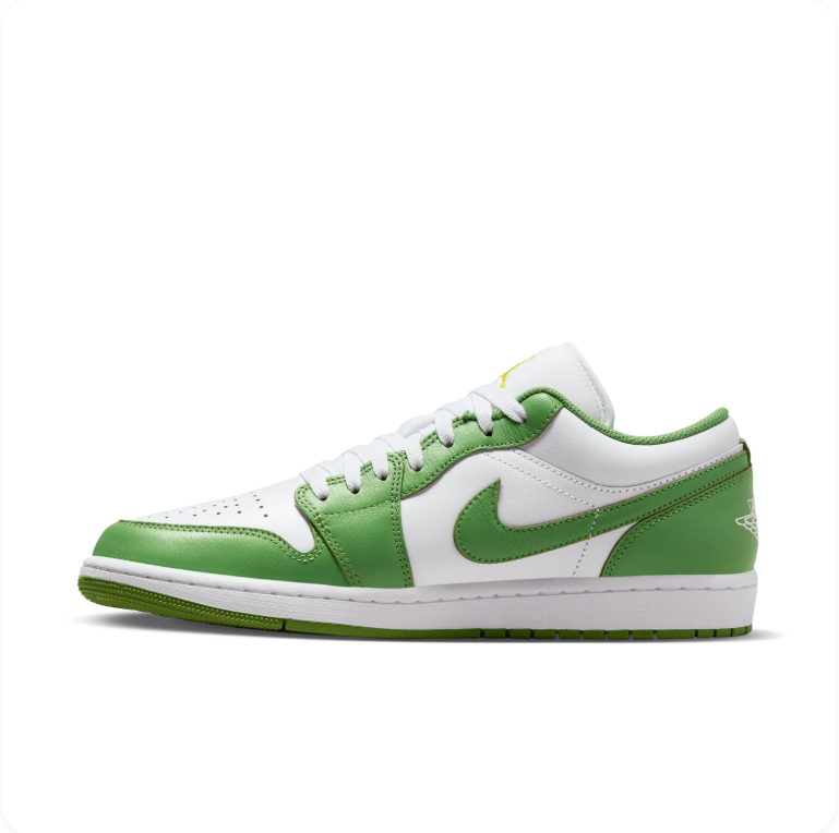 Air Jordan 1 Low 'Chlorophyll' – White/Green Low-Top Sneakers